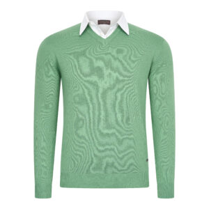 Ravenna Mock V-neck pullover Green