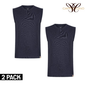 Latina Sleeveless T-Shirts 2-pack Navy