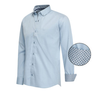 Ancona Shirt design Long Sleeve Light Blue