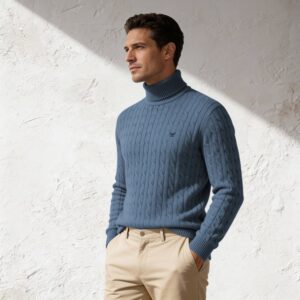 Aosta Cable Knit Melange Pullover