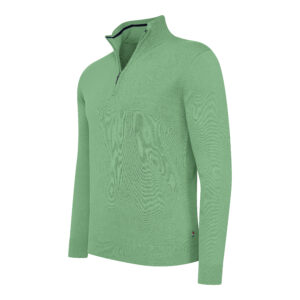 Bergamo 1/4 zip knit pullover Green