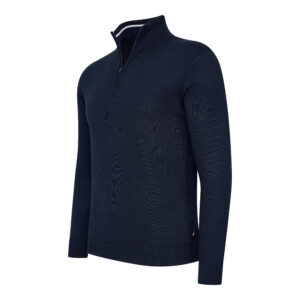 Bergamo 1/4 zip knit pullover Navy