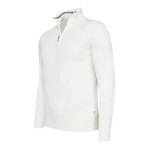 Bergamo 1/4 zip knit pullover Off White