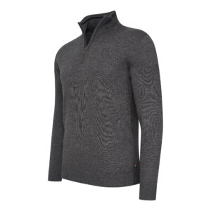 Bergamo 1/4 zip knit pullover Charcoal