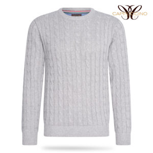 Adria Cable Knit Light Grey