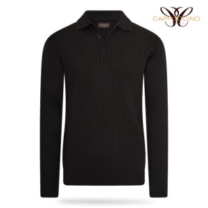 Mestre Polo L/S Knit Black