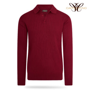 Mestre Polo L/S Knit Burgundy