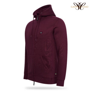 Pescara Full Zip Fleece Hoody Burgundy