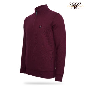 Florence 1/4 zip Fleece Sweater Burgundy