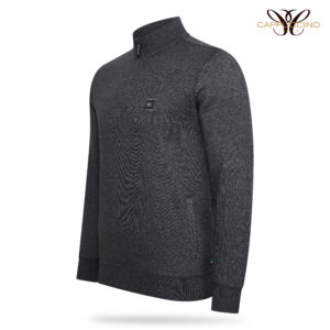 Florence 1/4 zip Fleece Sweater Charcoal