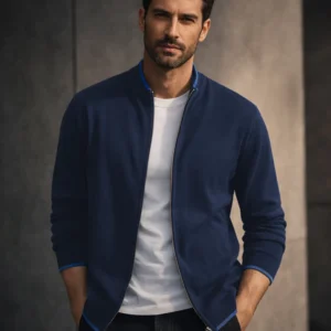 Grosseto Full Zip Cardigan Tipping