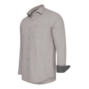 Milano Shirt Plain Long Sleeve Grey