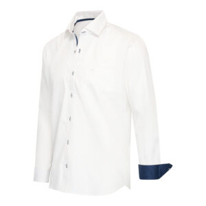 Milano Shirt Plain Long Sleeve White