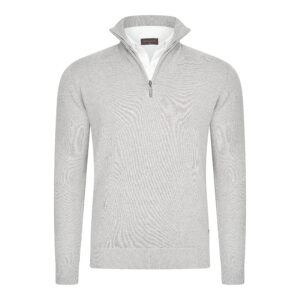 Como Mock 1/4 Zip Pullover Light Grey