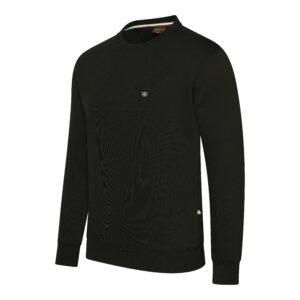 Prato Fleece Sweater Crew Neck Black