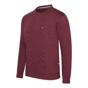 Prato Fleece Sweater Crew Neck Burgundy