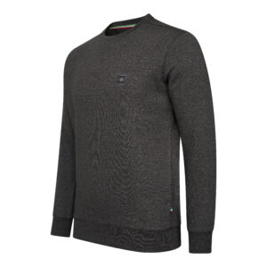 Prato Fleece Sweater Crew Neck Charcoal Melange