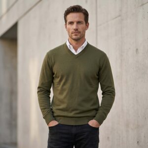 Ravenna Mock V-neck pullover