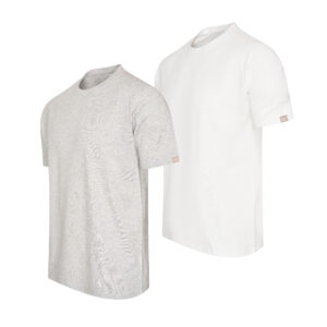 Roma T-shirt 2-pack White/Grey Melange