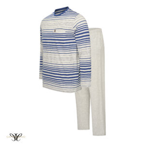 Siena Pyama Set Single Jersey Long Sleeve Navy