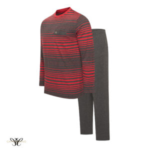 Siena Pyama Set Single Jersey Long Sleeve Red