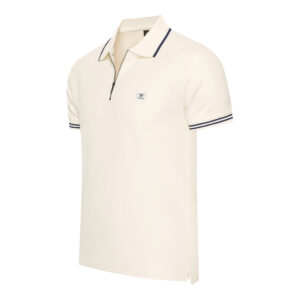 Torino Polo Zip Off White