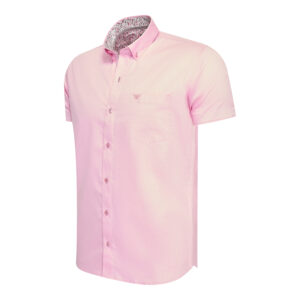 Toscana Stretch Shirt Design Short Sleeve Pink