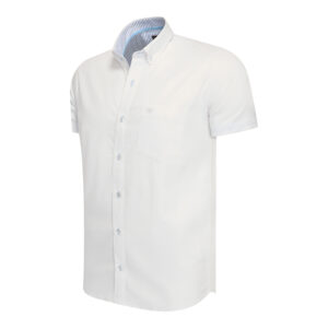 Toscana Stretch Shirt Design Short Sleeve White