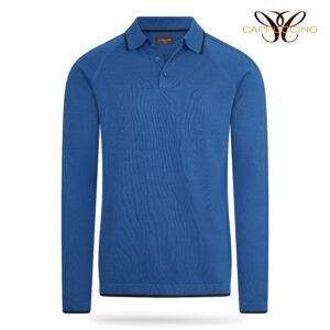 Varese Polo L/S Knit Tipping Royal